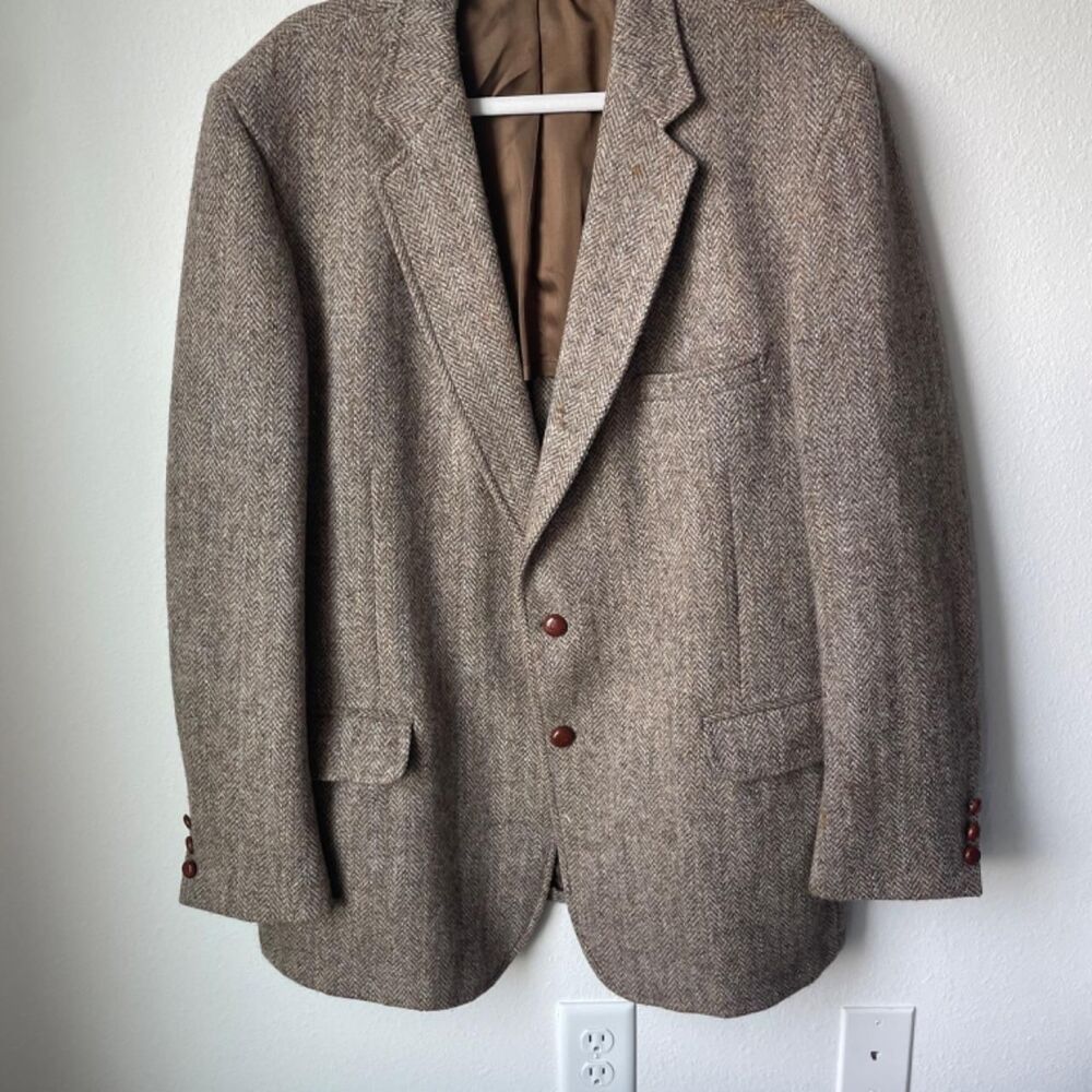 Harris-tweed Men's Brown and Tan Tailored-jackets